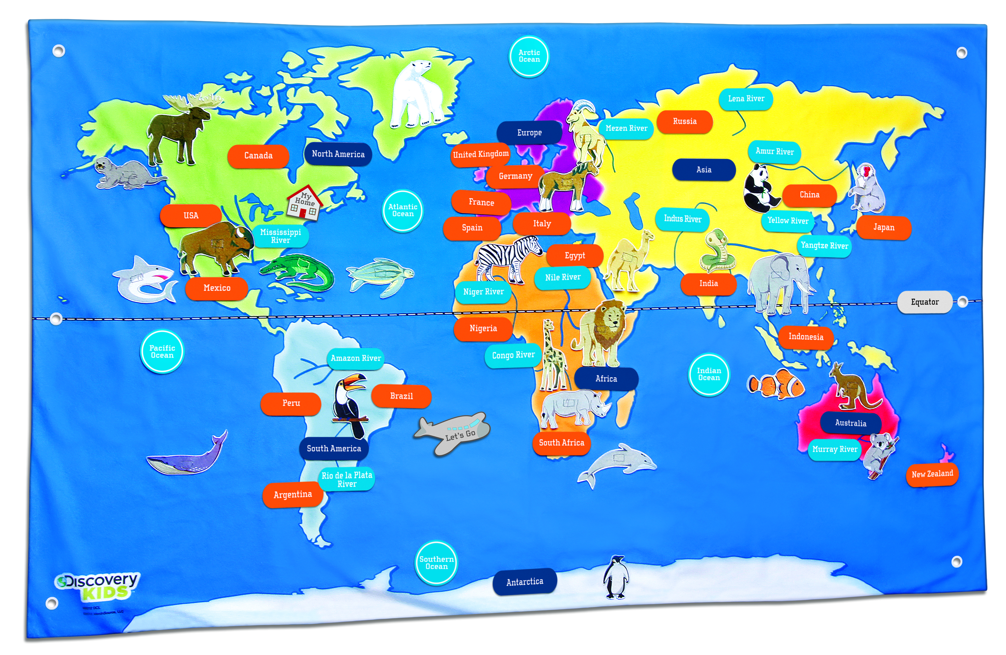 Free World Map For Kids Printable