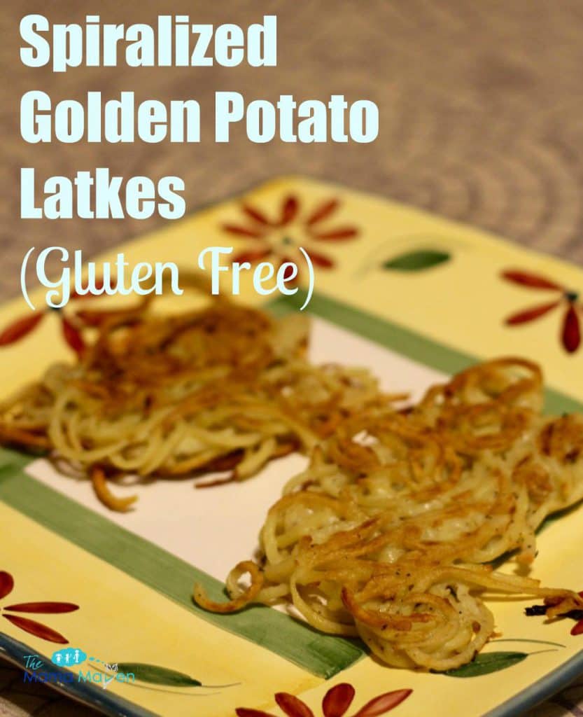Spiralized Golden Potato Latkes - The Mama Maven Blog