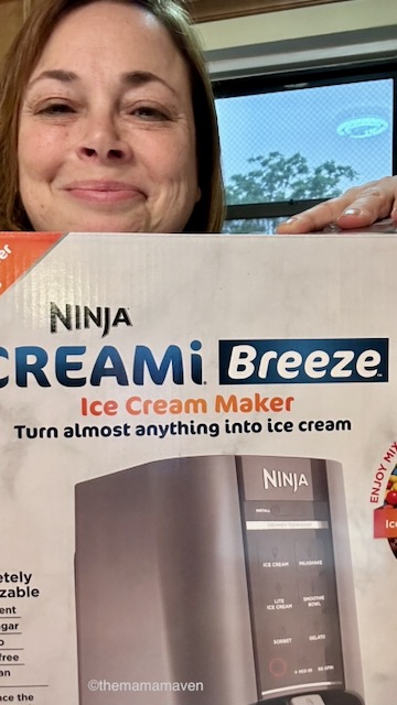 Ninja CREAMi Breeze 7 in 1 Ice Cream Maker + Peach Sorbet - The