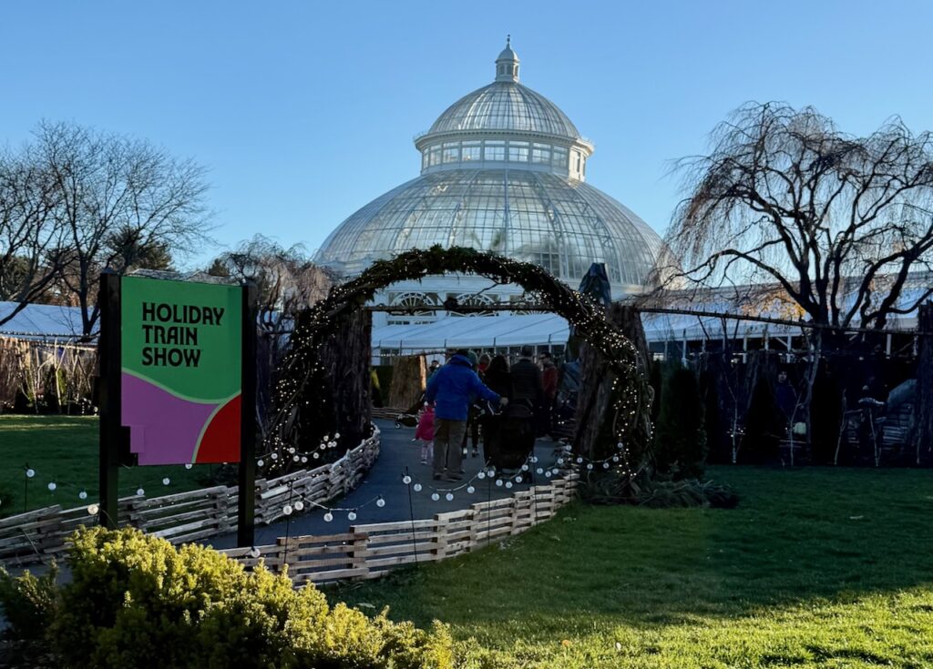 This is the Holiday Train Show at the Haupt Conservatory at the NY Botanical Gardens